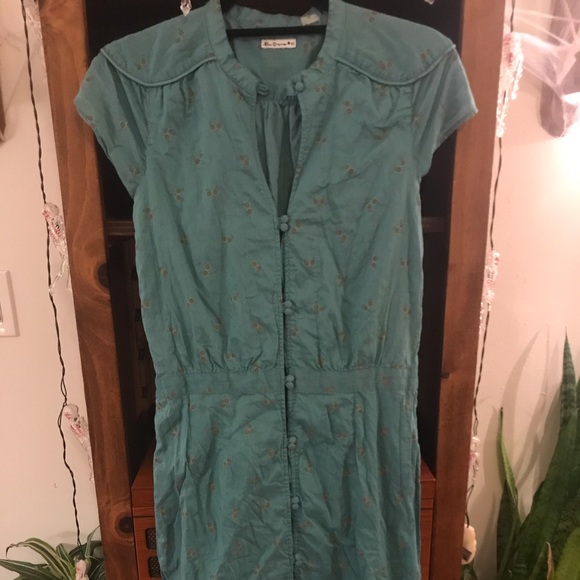 Vintage Ben Sherman Oriental Turquoise Dress - Picture 3 of 10